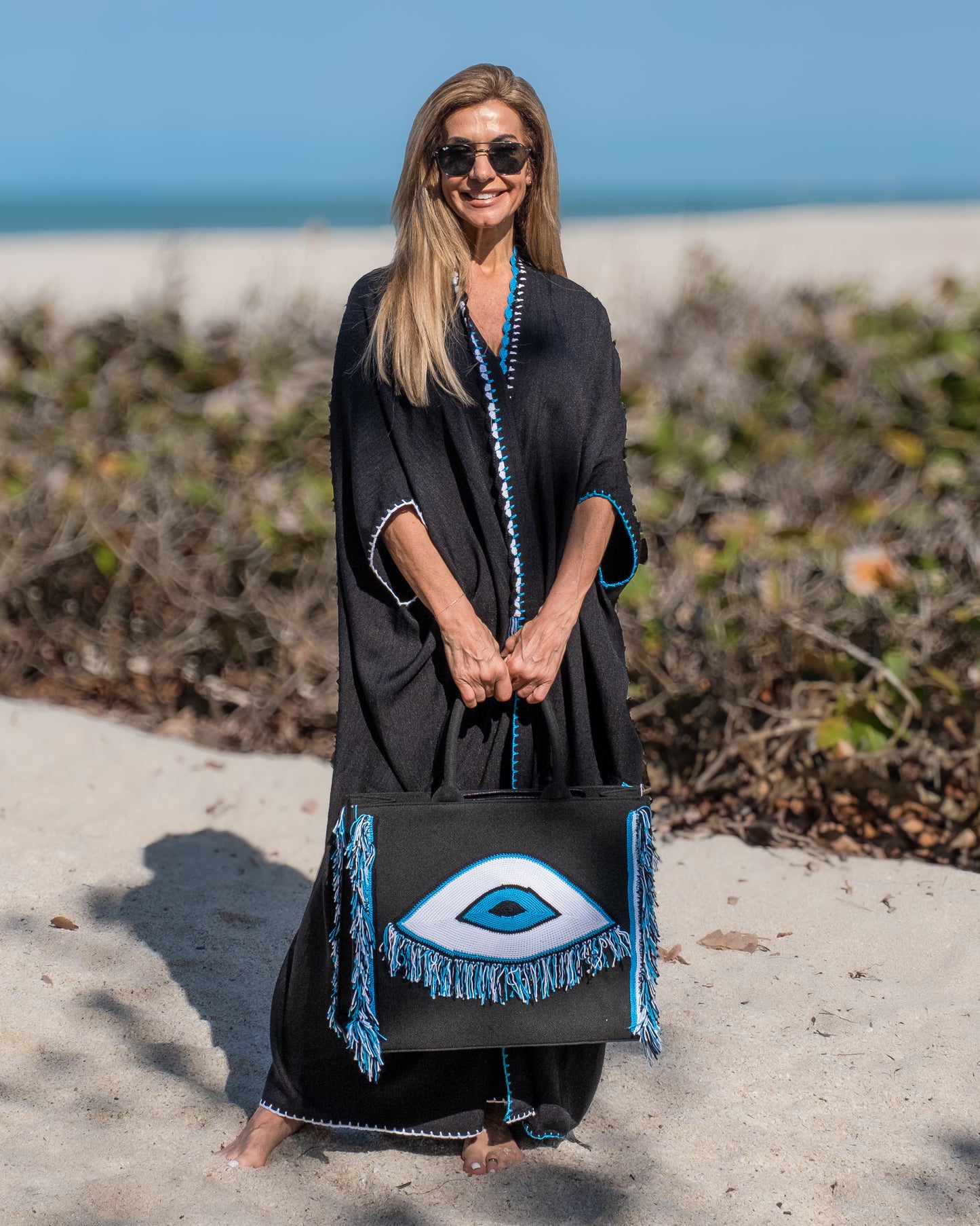 Farah Black Tote Bag