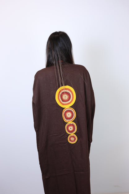 Arwen Long Kimono  -brown | Bohemian Luxury Resort Wear | Arziya