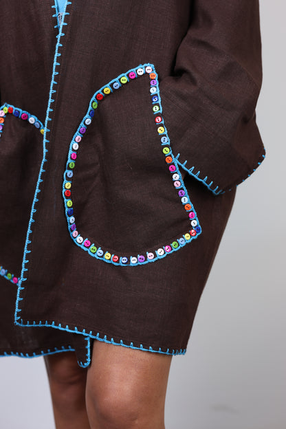 Layla Short Brown Kimono