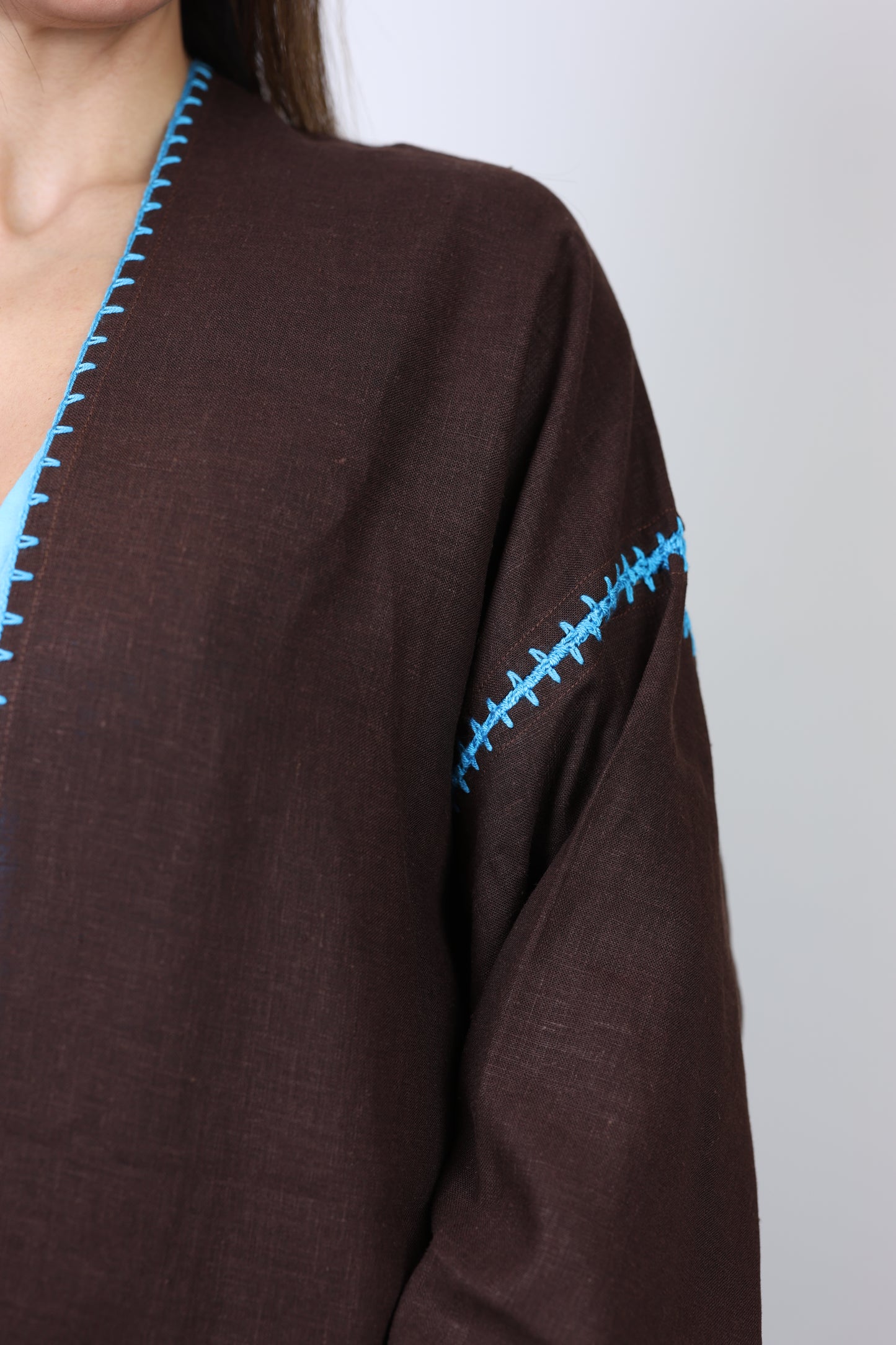 Layla Short Brown Kimono