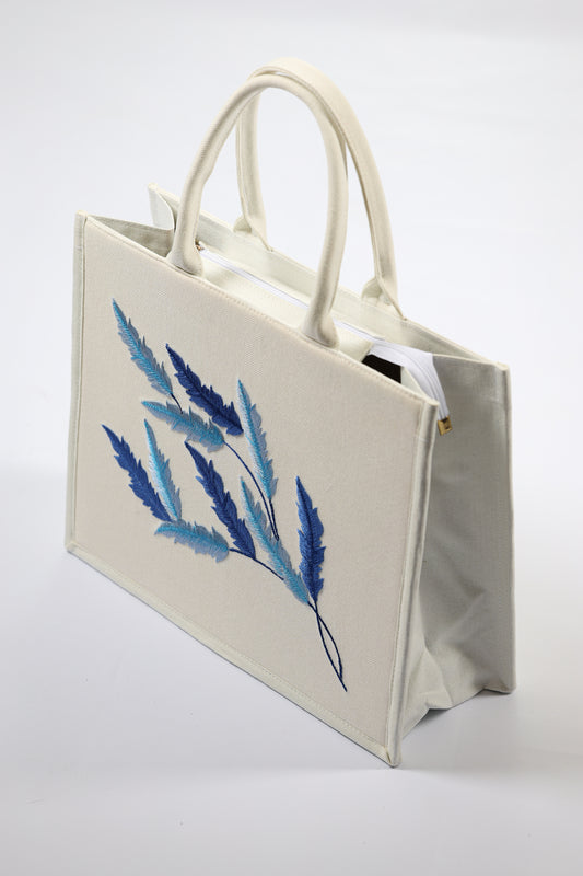 Teria Blue Tote Bag