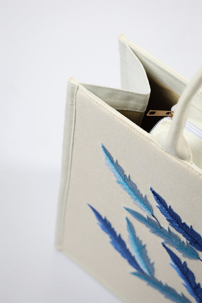 Teria Blue Tote Bag