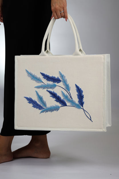 Teria Blue Tote Bag