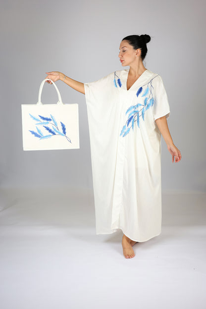 Teria Blue Tote Bag
